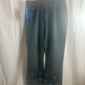 Adolfo denim beaded design size 14 jeans